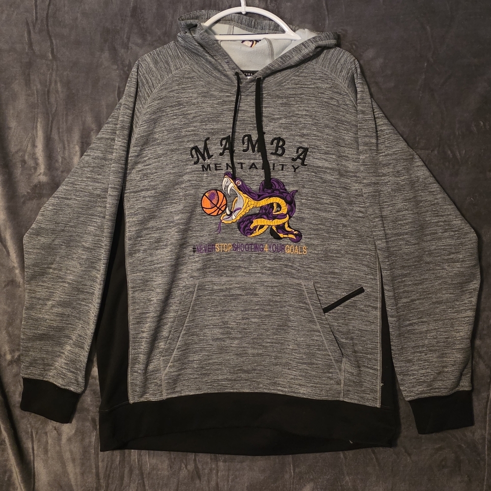 "Mamba Mentality" Gray Hoodie with Mamba Graphic